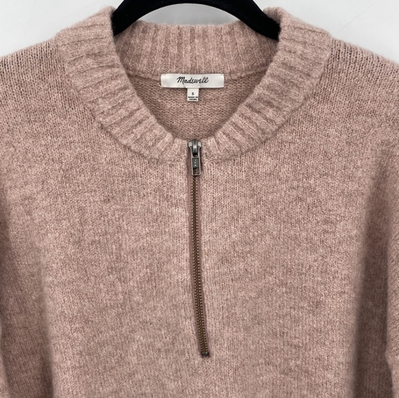 Madewell York Half Zip Pullover Sweater Wool Alpaca Blend Preppy Casual Small - Picture 5 of 11